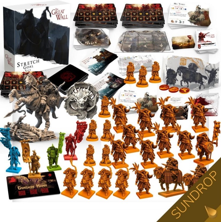 Wielki Mur (The Great Wall) Stretch Goals - Wersja z figurkami (SUNDROP) zawartość
