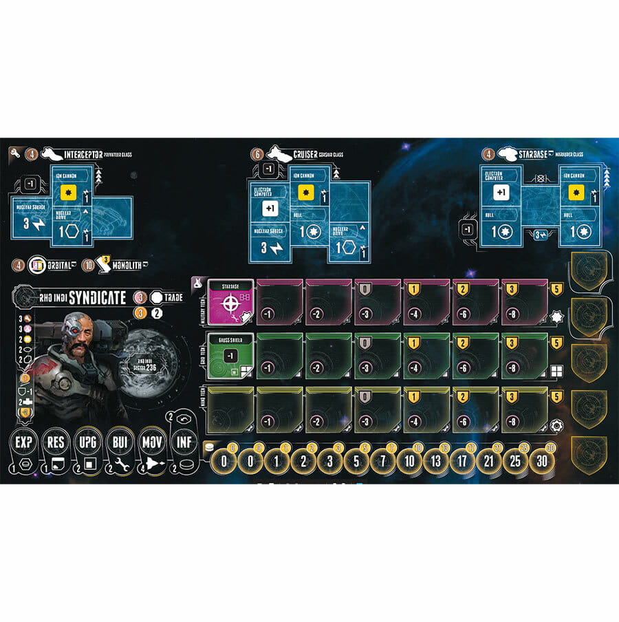Eclipse Outcasts Rho Indi player board preview